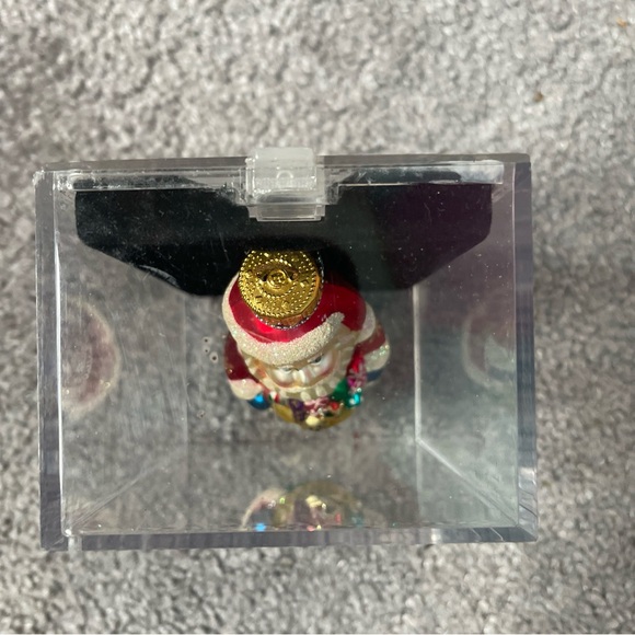 Santa Claus with Toy Bag Christmas Tree Ornament Hand Blown Glass New in Box - Picture 6 of 8